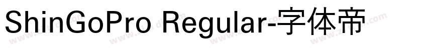 ShinGoPro Regular字体转换